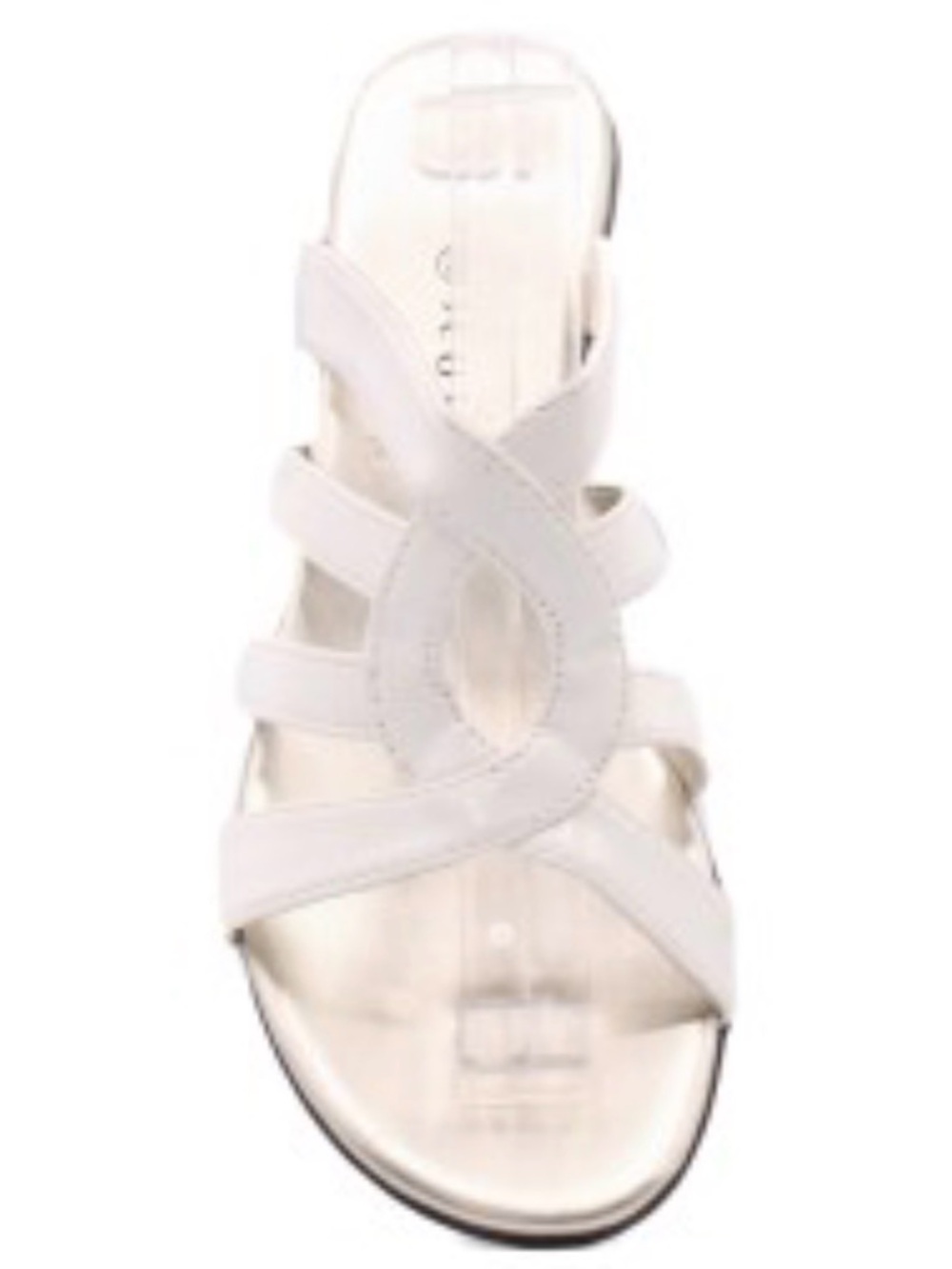 Karen Scott Women's White Crisscross Slide Sandal size 8
